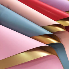 20 Sheets Golden Plated Paper Flower Basket Wrapping