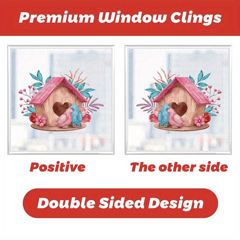 Love Rose Lock Window Clings Decorations DIY Window Stickers