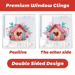 Love Rose Lock Window Clings Decorations DIY Window Stickers