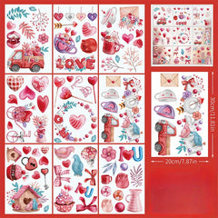 Love Rose Lock Window Clings Decorations DIY Window Stickers