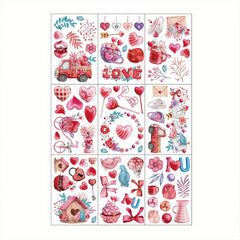 Love Rose Lock Window Clings Decorations DIY Window Stickers