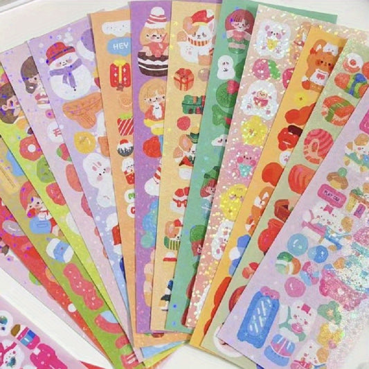 200 Laser and Casual Stickers for Handbook DIY Decoration