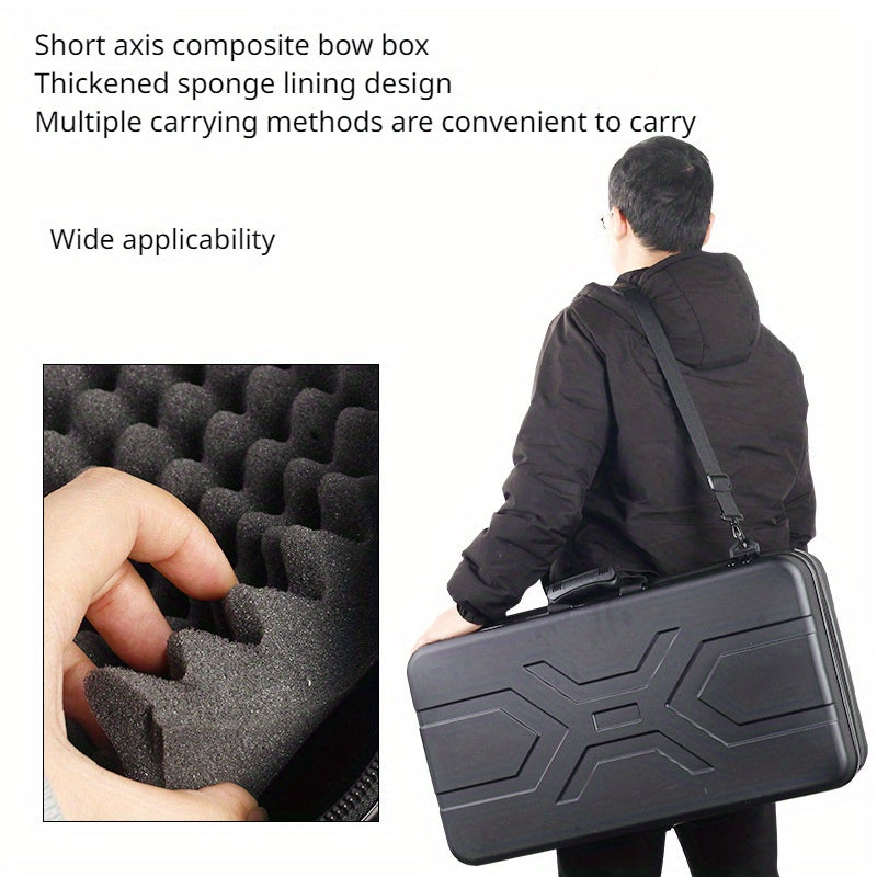 Durable ABS Compound Bow Case with Double Zipper and Strap