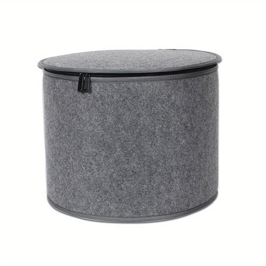 Felt Storage Bucket Round Dustproof Storage Basket Toy Laundry Box