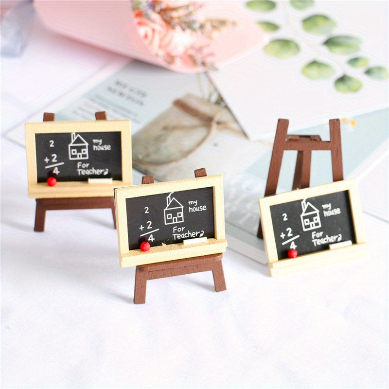 Dollhouse Painting Stand & Blackboard Scene Decor Ornaments
