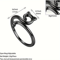 Adjustable Crochet Thread Ring Kitten Ring Knitting Tool