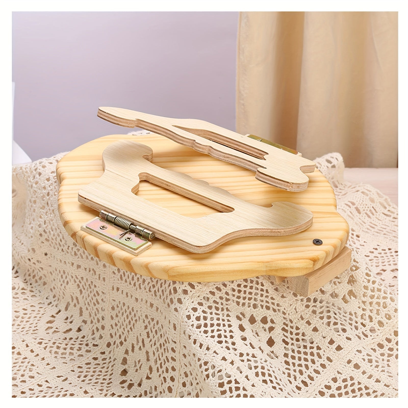 Bamboo Sofa Tray Table with Phone Holder