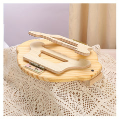 Bamboo Sofa Tray Table with Phone Holder