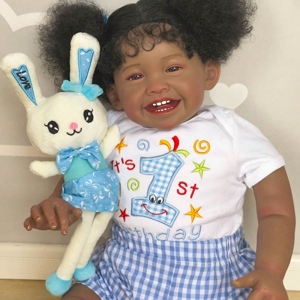 24inch Reborn Doll w/ Cloth Body & Implanted Hair Different Pacifier