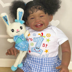 24inch Reborn Doll w/ Cloth Body & Implanted Hair Different Pacifier