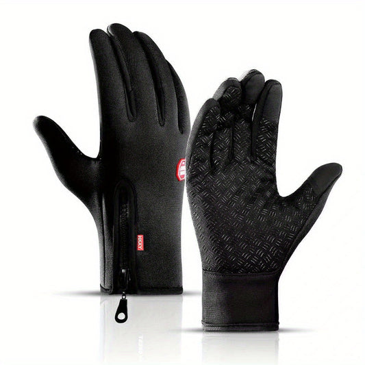 Windproof Waterproof Touch Screen Mittens For Winter Outdoor Activities
