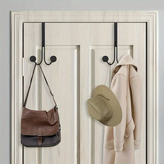 1pc Iron Door Hook Nail Wardrobe Door Hook Coat Double Hook