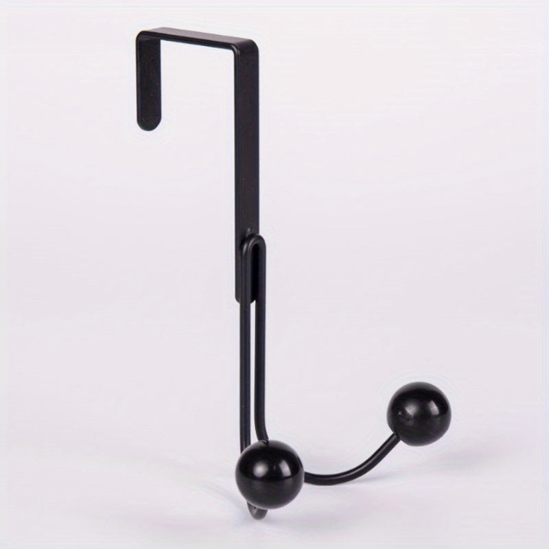 1pc Iron Door Hook Nail Wardrobe Door Hook Coat Double Hook
