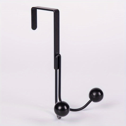 1pc Iron Door Hook Nail Wardrobe Door Hook Coat Double Hook