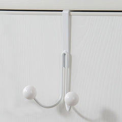 1pc Iron Door Hook Nail Wardrobe Door Hook Coat Double Hook