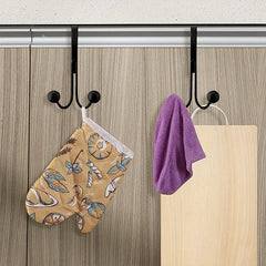 1pc Iron Door Hook Nail Wardrobe Door Hook Coat Double Hook
