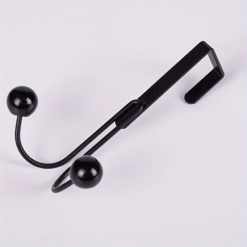 1pc Iron Door Hook Nail Wardrobe Door Hook Coat Double Hook