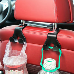 2pcs Plastic Car Seat Back Hook - Car Dual Hook Hanging Hook
