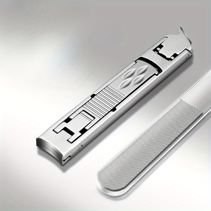 2pcs Double-headed Nail Clippers With Nail File Splash-proof Nail Scissor