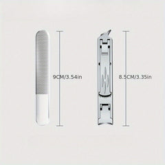 2pcs Double-headed Nail Clippers With Nail File Splash-proof Nail Scissor