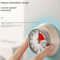 Stainless Steel Countdown Mechanical Timer with Magnetic Suction