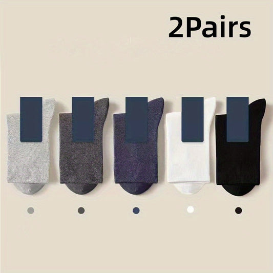 Men's Crew Socks Anti-odor Sweat Absorption Breathable Solid Socks