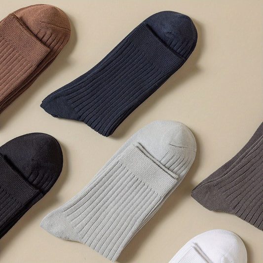 Men's Cotton Business Socks, 1-2 Pairs, Sweat Absorption, Anti Odor