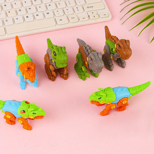 6pcs Dinosaur Model Assembly Toy - Educational Birthday Gift Bag