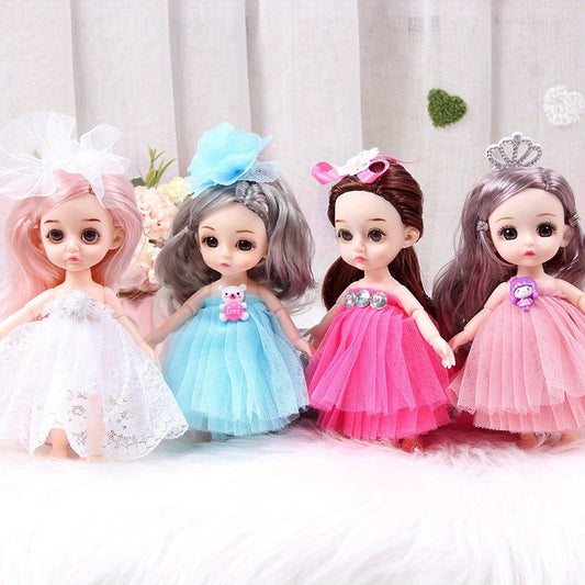 6.69in Princess Doll Toy Gauze Skirts Christmas Gift