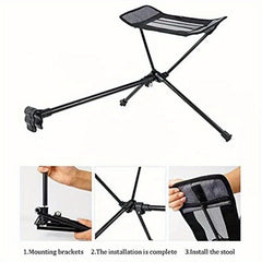 Portable Folding Camping Chair with Retractable Footrest