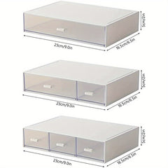 1pc Desk Organizer Box with 1 2 3 Drawers