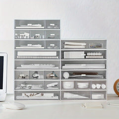 1pc Desk Organizer Box with 1 2 3 Drawers