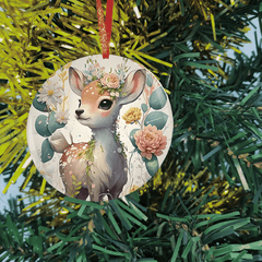 Little Deer Christmas Tree Blessing DIY Acrylic Pendant