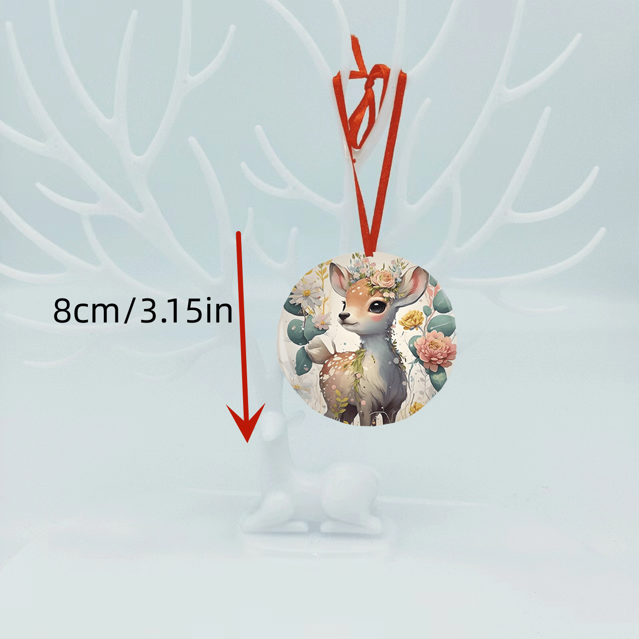 Little Deer Christmas Tree Blessing DIY Acrylic Pendant