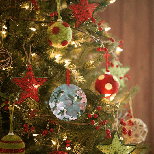 Bird Series Christmas Tree Blessing Acrylic Pendant DIY Holiday Pendant