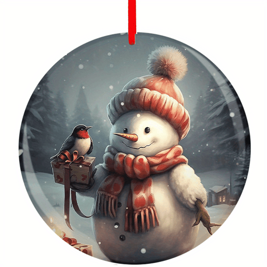 Snowman Christmas Tree Blessing DIY Acrylic Pendant Holiday Pendant