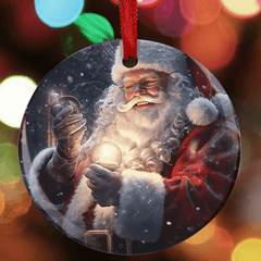 Santa Claus Christmas Tree Blessing DIY Acrylic Pendant