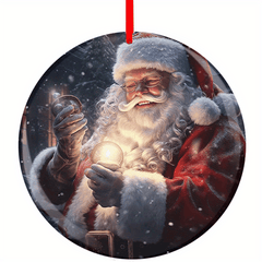 Santa Claus Christmas Tree Blessing DIY Acrylic Pendant