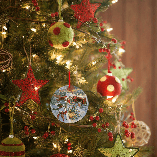 Snowman Christmas Tree Blessing DIY Acrylic Pendant