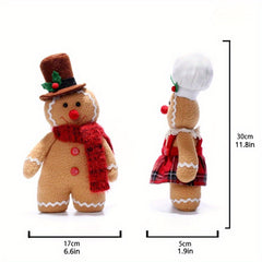 Large Gingerbread Man Christmas Plush Leg Doll Xmas Tree Ornaments
