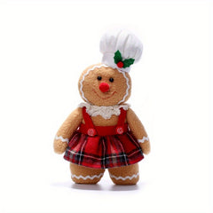 Large Gingerbread Man Christmas Plush Leg Doll Xmas Tree Ornaments