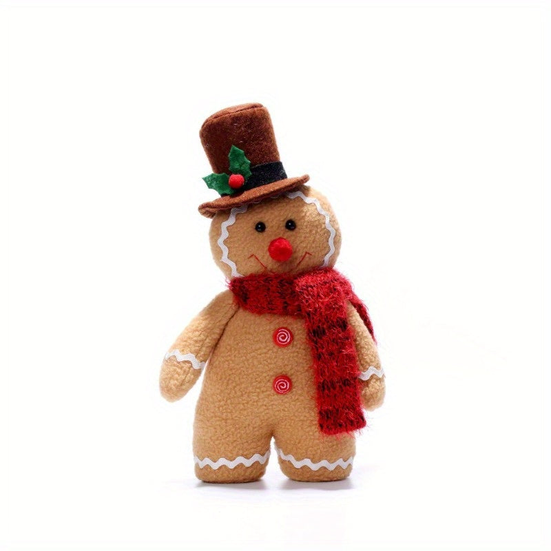 Large Gingerbread Man Christmas Plush Leg Doll Xmas Tree Ornaments