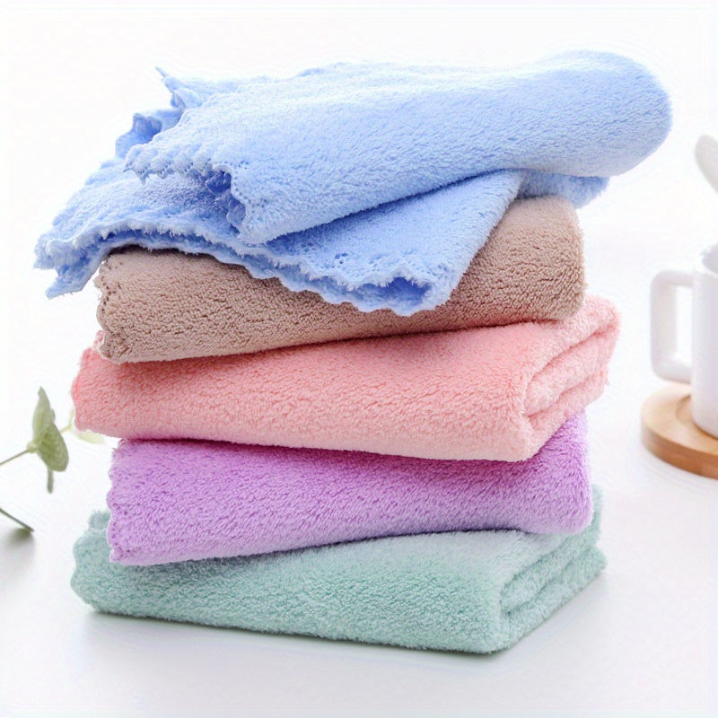 5pcs Soft Handkerchiefs Small Square Towel for Bathroom
