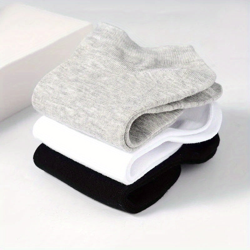 3 Pairs Breathable Ankle Sports Socks for Comfort and Sweat Absorption