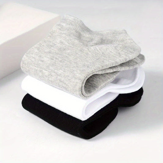 3 Pairs Breathable Ankle Sports Socks for Comfort and Sweat Absorption