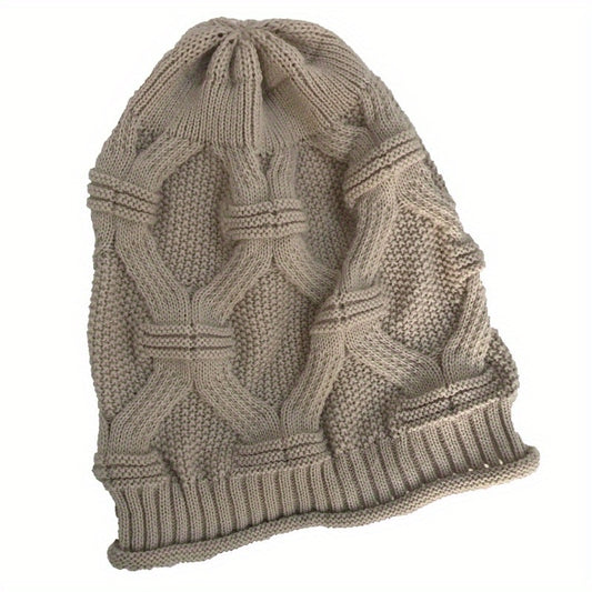 Winter Knitted Beanie Hat for Women Men Warm Loose Beanie Hat