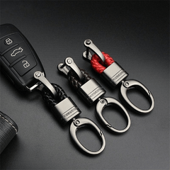 Hand Woven Horseshoe Buckle Keychain For Men