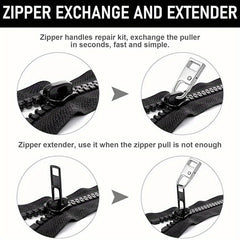 5pcs Detachable Metal Zipper Pullers for Zipper Sliders Repair Kits