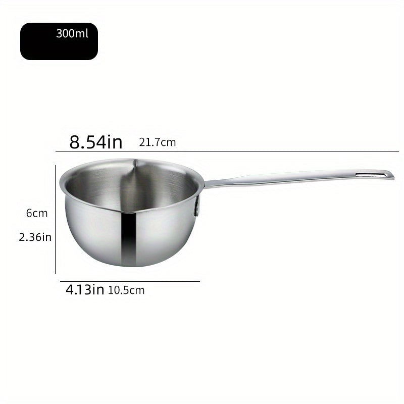 Small Melting Pot 10oz Stainless Steel Double Boiler Pot for Gas Stovetop