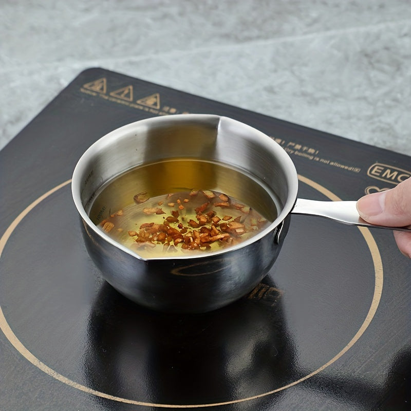 Small Melting Pot 10oz Stainless Steel Double Boiler Pot for Gas Stovetop